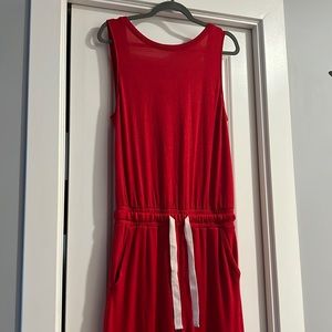 Red Stretch Jumpsuit